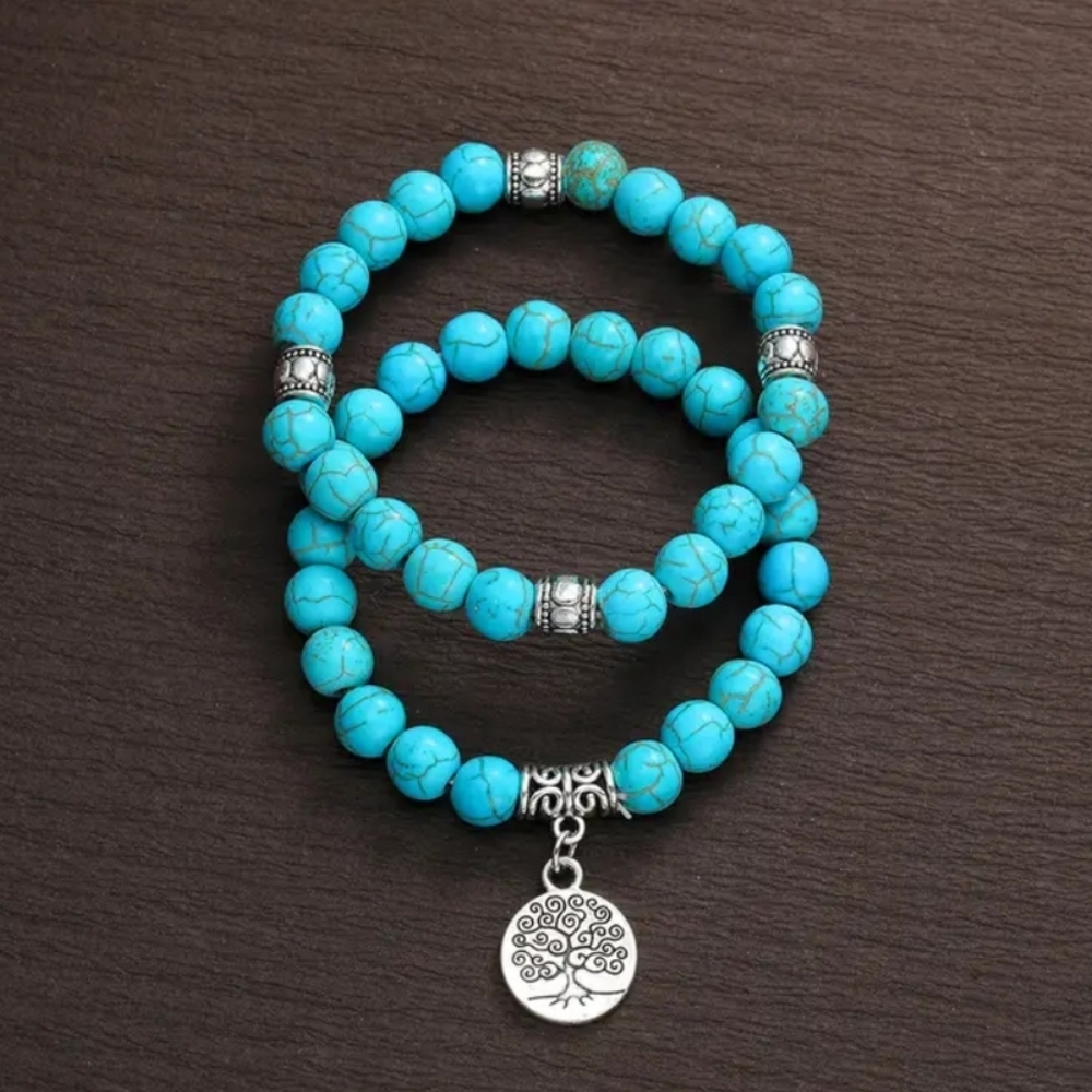 Natural Stone Tree Of Life Bracelet